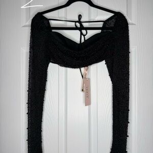 Oh Polly Black Embellished Top (2) & Skirt Bundle